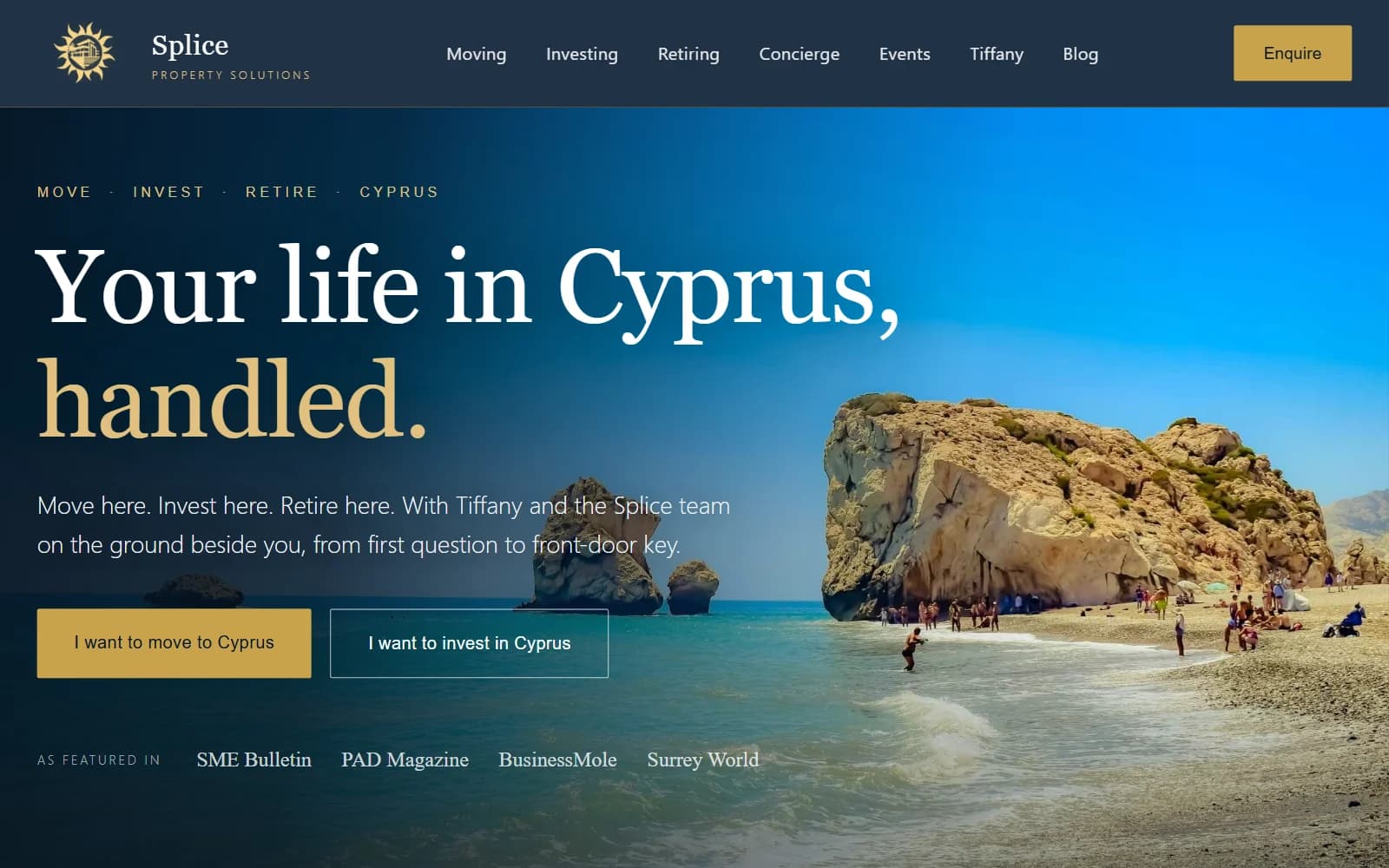 Splice Property Solutions home page